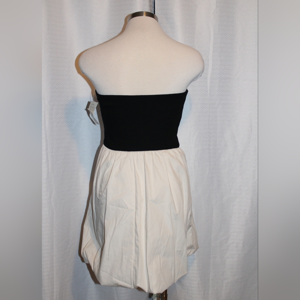 A New Day Strapless Bubble Mini Dress — Black/Cream, Size Small, NWT - Picture 5 of 9
